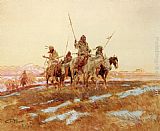 Piegan Hunting Party by Charles Marion Russell